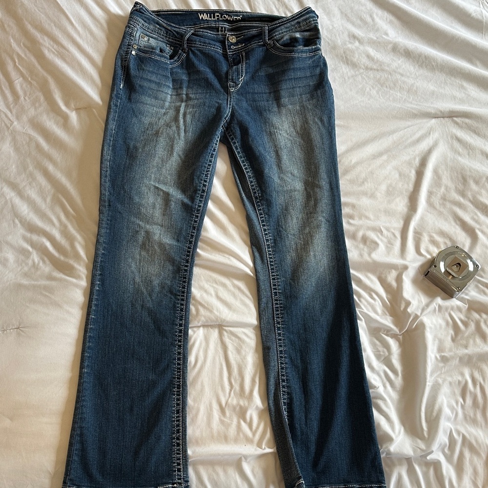 Wallflower Women's Dark Blue Boot Cut Jeans